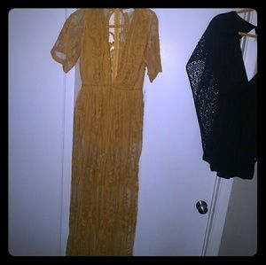 Lace Romper/Maxi Dress